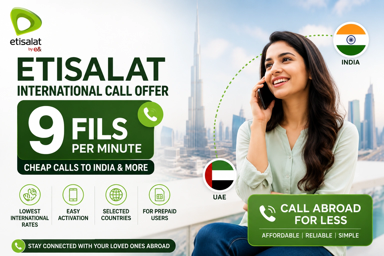 Etisalat International Call Offer 9 Fils Per Minute